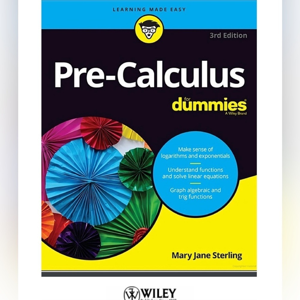 Pre-Calculus For Dummies By Mary Jane Sterling · 2018